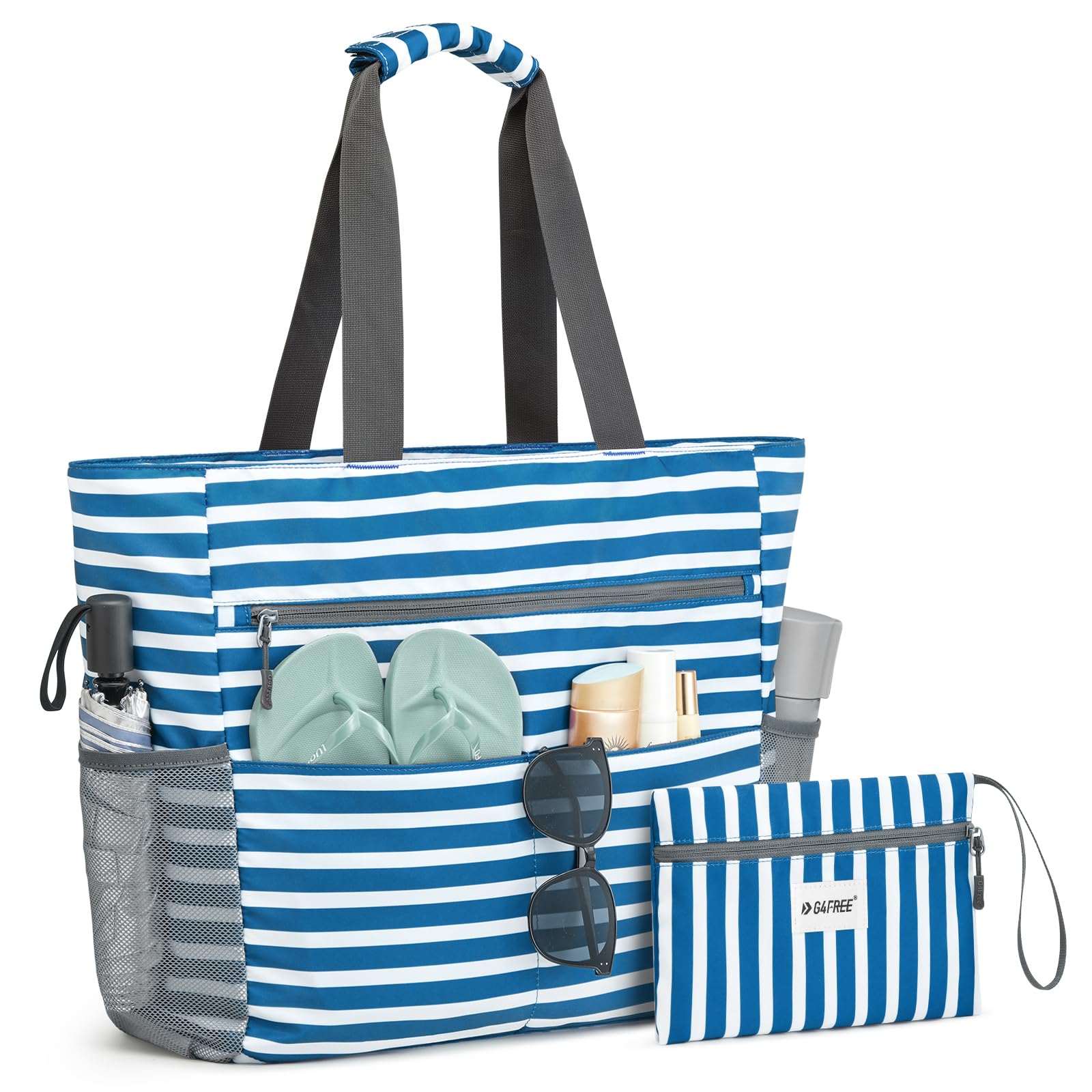 G4Free Bolsa de playa, bolsa de playa impermeable a prueba de arena, gran capaci