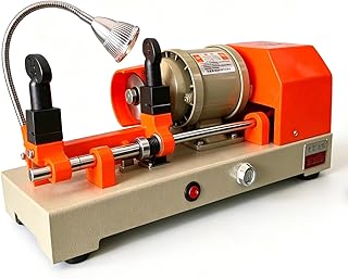 Key Duplicator Machine 110V,Manual Key Copying Machine | with Fine-Tuning Guide and Work Light, Horizontal Key Maker for Single, Double-Sided and Cross Keys