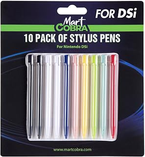 Mart Cobra Nintendo DSi Stylus 10 Pack - Replacement Stylist Pen - 10 Colorful Nintendo DSi Accessories Stylist Pencil - DSi Stylus for Original Nintendo Gam