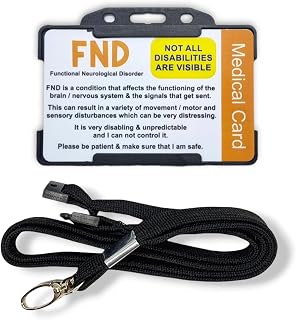 FND Awareness Medical Card with Lanyard - Hidden Disability Awareness