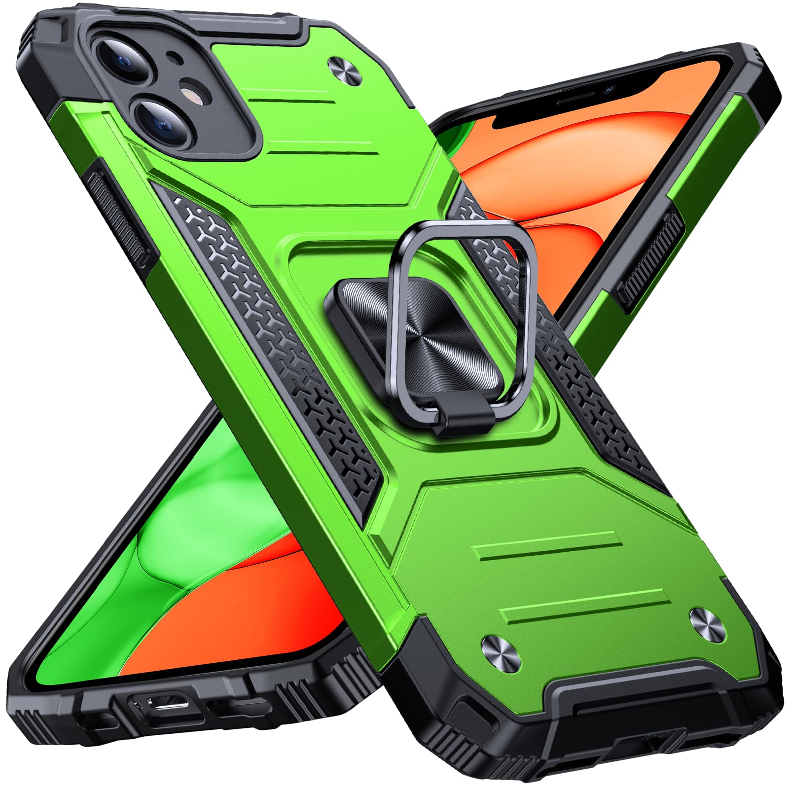 Anqrp Heavy Duty Case for iPhone 11 Case with Enhanced Ring Holder Grip Stand, M