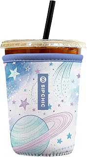 Iced Coffee Sleeve – Neoprene Reusable Cup Sleeves for Drinks, Insulated Drink Sleeves to Keep Hands Dry & Drinks Cold, Stylish & Durable Coffee Sleeves (Cosmic Dreams, Small: 16-20oz)