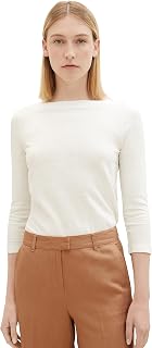 TOM TAILOR Women's Basic 3/4 Sleeve T-Shirt