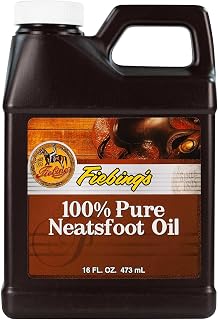 Fiebing's 100% Pure Neatsfoot Oil 16 oz - Leather Conditioner & Preservative with All Natural Animal Oil - Waterproof, Soften, Restore, & Strengthen Leathercraft Shoe, Boot, Belt, Saddle, Couch, Purse