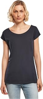 Build Your Brand Ladies Wide Neck Tee, modisches T-Shirt für Frauen aus Baumwolle erhältlich in vielen Farben, Größen XS-5XL