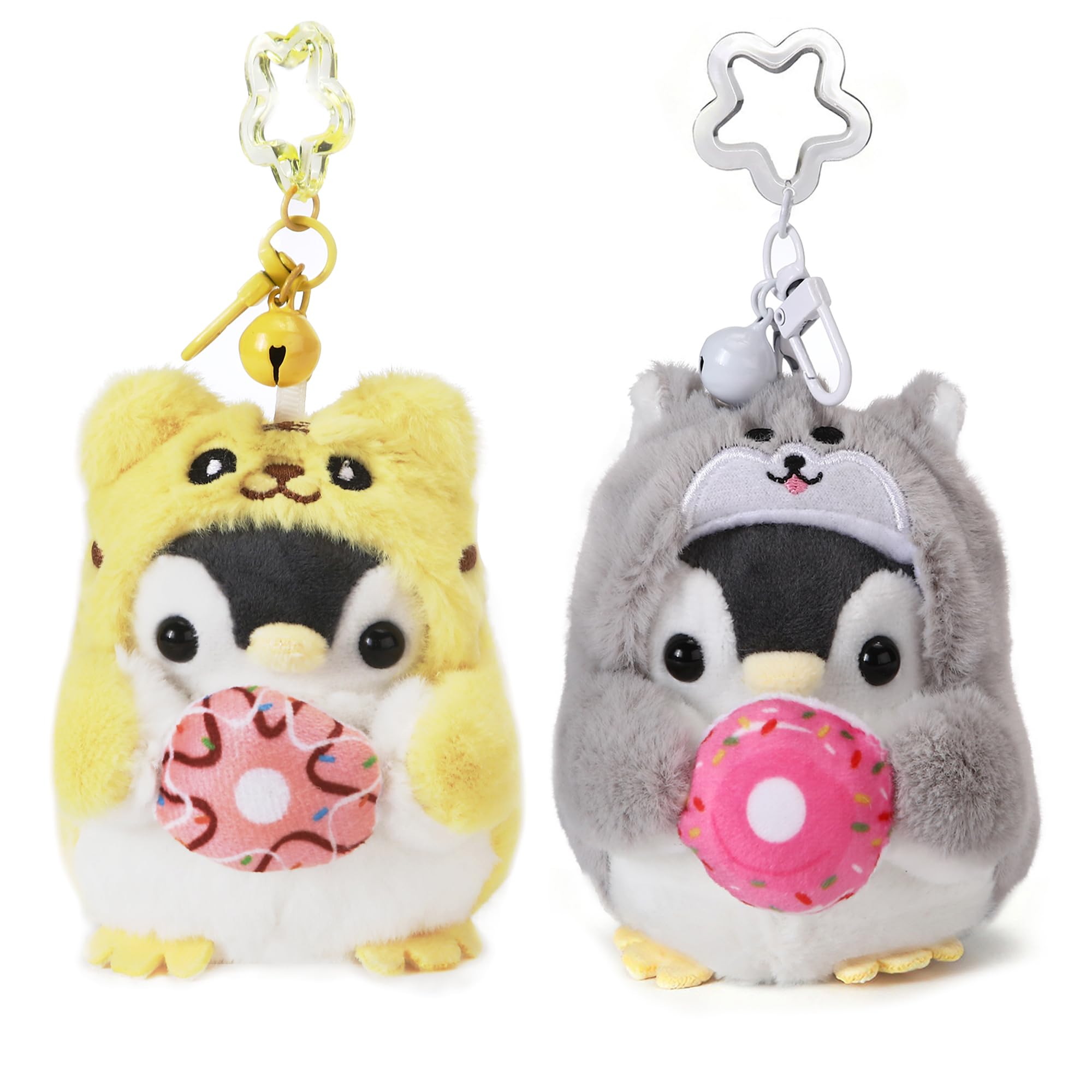 Plush Keychain Donut Keychain Creative Cute Lovely Penguin Pendant Keychain Cute