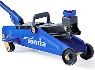 TONDA Floor Jack, 3,800 lb Hydraulic Car Jack, 4.9"-11.8", Blue | BUILT-IN SAFETY VALVE: Helps protect against overloading and supports controlled operation within the jack's rated capacity