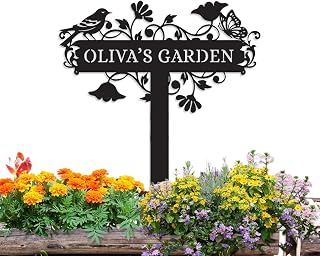 Metal Signs Customized | Personalized Garden Stake Metal Sign | Custom Metal Garden Sign | Personalized Garden Name Sign | Custom Sign Outdoor Metal | Gardening Decor Gifts for Gardeners