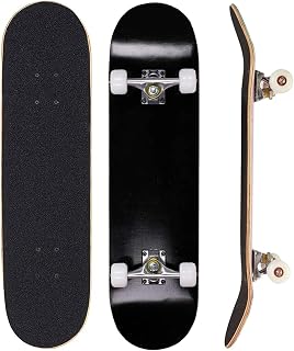 Sumeber Standard Skateboards for Beginners Kids Boys Girls Youths Adults Starter-Complete Skate Boards 31''x 8'' Maple Wood Skateboard