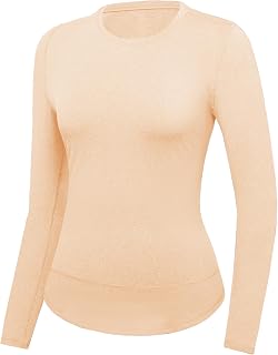 Gyabnw Women's Thermal Top Sports Long Sleeve Base Layer Crew Neck Underwear Top for Running