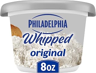 Philadelphia Whipped Cream Cheese Spread, Original, 8 oz | for Smooth Spreadable Mornings No Artificial Preservatives, Flavors, or Dyes Made With Fresh Milk & Real Cream,