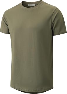 YININF Men's T-Shirts Hipster Short Sleeve Solid Color Crew Neck Cotton Soft Fitted Tees