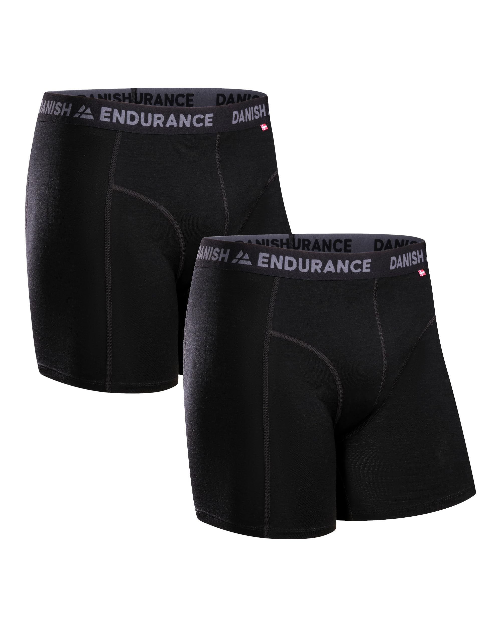 DANISH ENDURANCE Merino Boxershorts Herren, 2er Pack