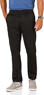 Amazon Essentials Men's All Day Straight Fit Stretch Golf Trousers, Black, 32W / 28L