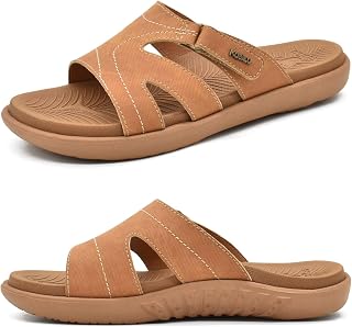 KuaiLu Women's Summer Thong Foam Yoga Flat Sandals Cushioned Sandals Beach and Pool Shoes
