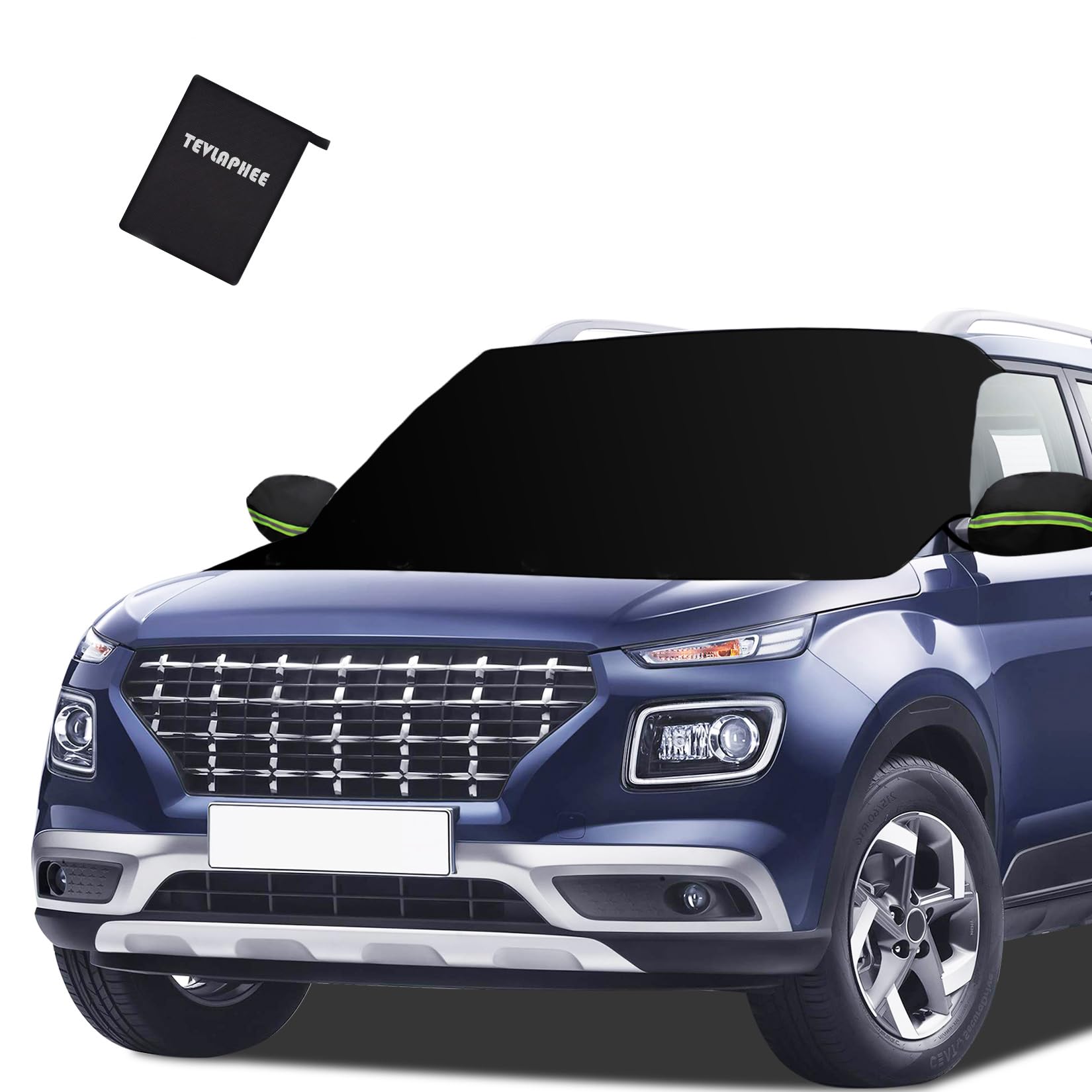 Tevlaphee Windshield Cover for Ice and Snow, Heavy Duty 600D Oxford Fabric, Wate