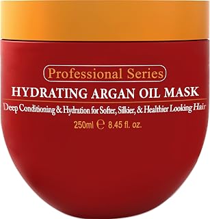 Arvazallia Hydrating Argan Oil Hair Mask &amp; Deep Conditioner For Dry Hair | Repairs, Moisturizes, Detangles Damaged or Dry hair Leaving it Soft, Silky, and Easier to Manage. Sulfate Free 8.45oz Jar