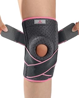 ABYON Knee Support for Men and Women, Adjustable Non-Slip Knee Brace with Side Stabilizers and Open Patella Gel Pad for Arthritis, Meniscus Tears, LCL/MCL/ACL Ligament Joint Pain (4XL/5XL)