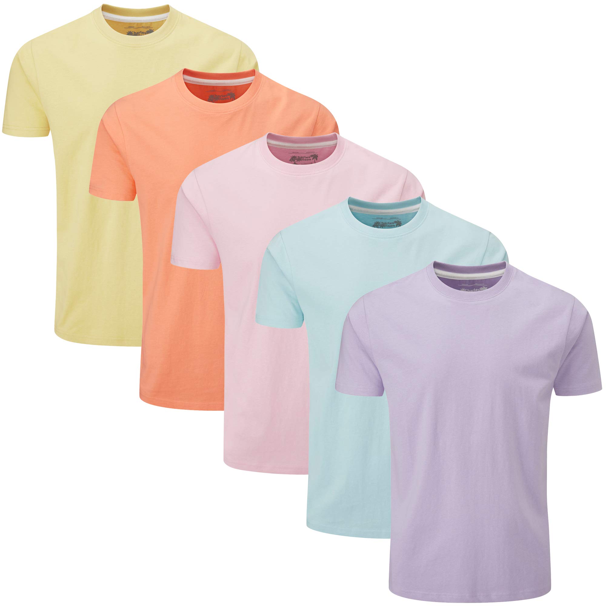 Charles Wilson Pack of 5 Plain Crew Neck T-Shirt