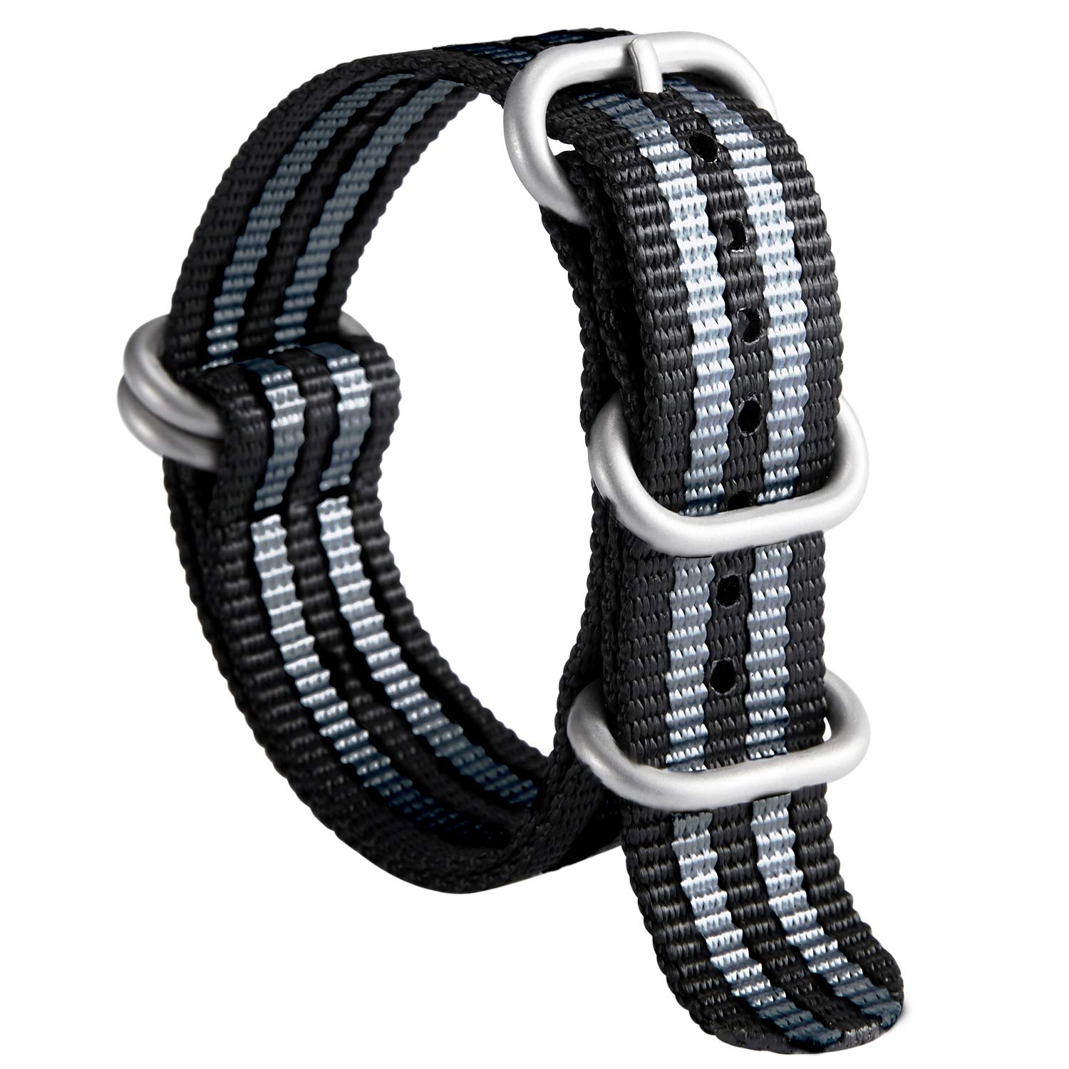 BINLUN Nylon Watch Strap 18/19/20/21/22/23/24mm Premium Ballistic Multicolor Wat
