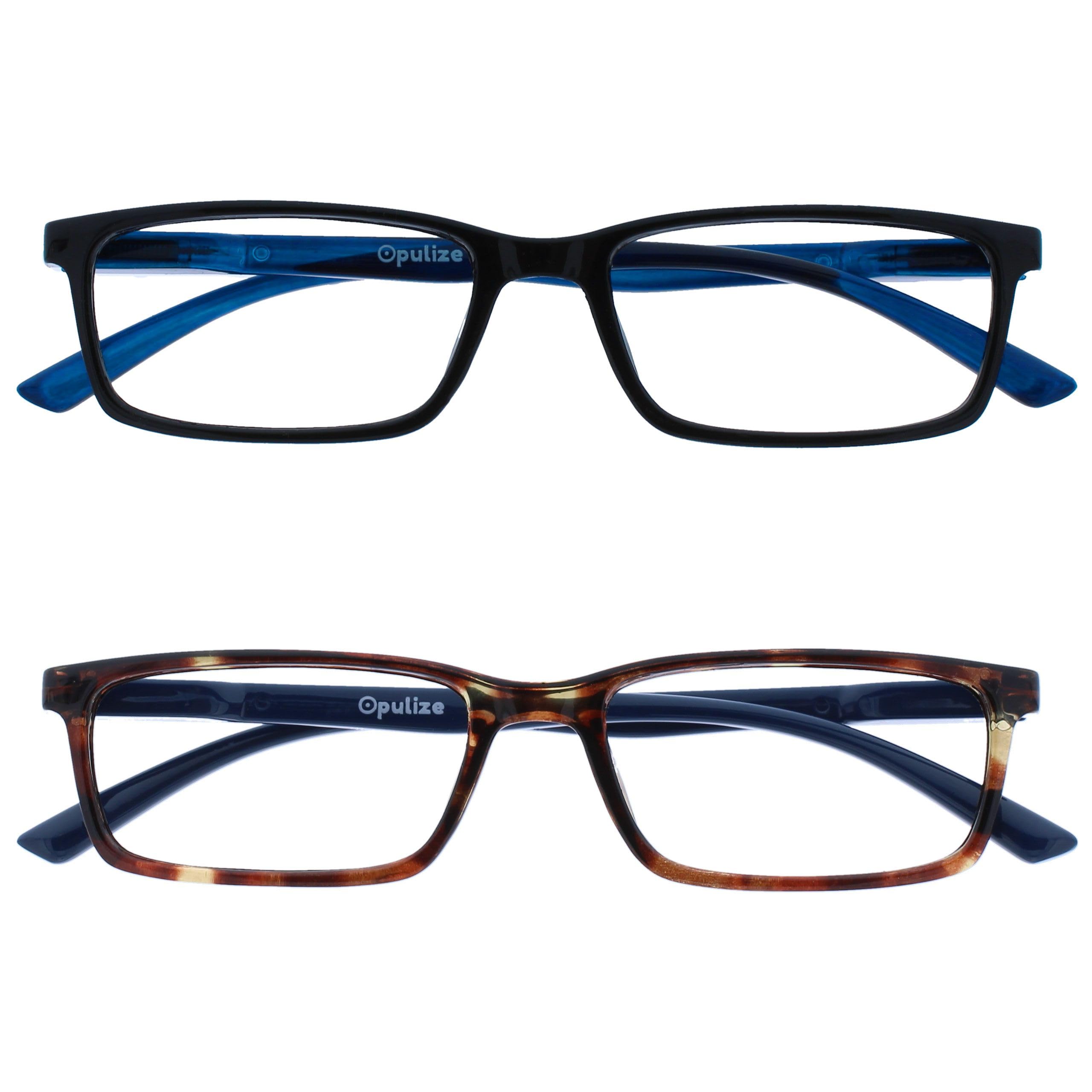 Opulize See – Blue Light Filter Glasses Narrow Frame Spring Hinges Improve Sleep