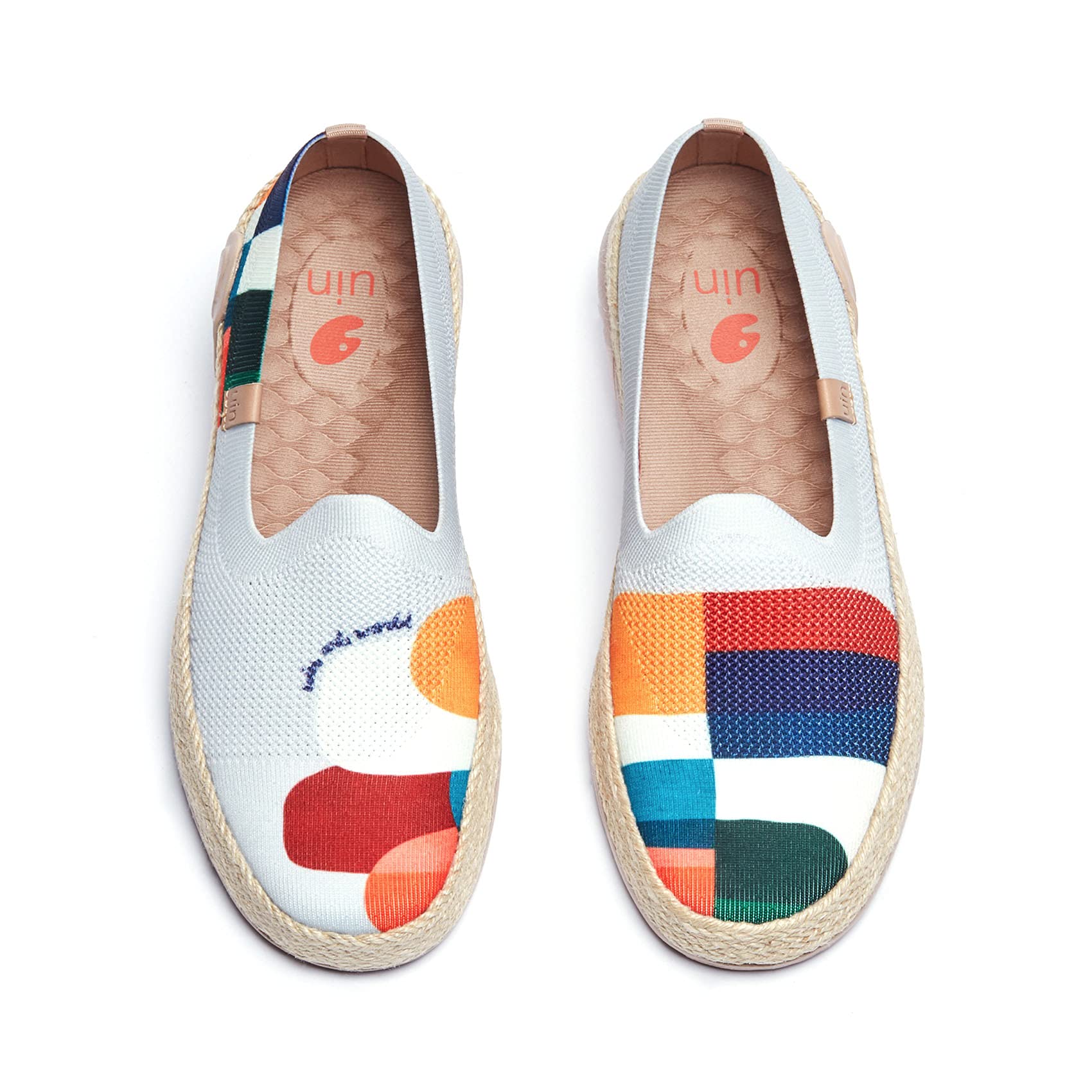 UIN Shoes for Women Slip On Sneakers Comfortable Lightweight Barefoot Travel Art