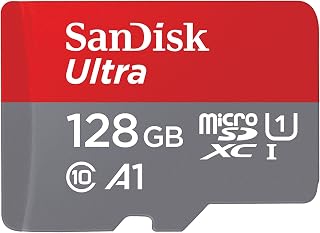 SanDisk 128GB Ultra microSDXC, Micro SD Card + SD Adapter (For Smartphone | UHS-I, Full HD, C10, U1, A1, Ideal for Android Smartphones, Tablets and MIL Cameras - SDSQUAB-128G-GN6MA