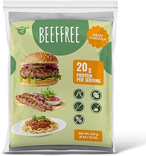 Creative Pea Beef Free Vegan Plant-Based Meat Substitute | 20g Protein Per Serving | Shelf-Stable Dry Mix Makes ~2 lb | Gluten-Free Meat Alternative (227 Grams)