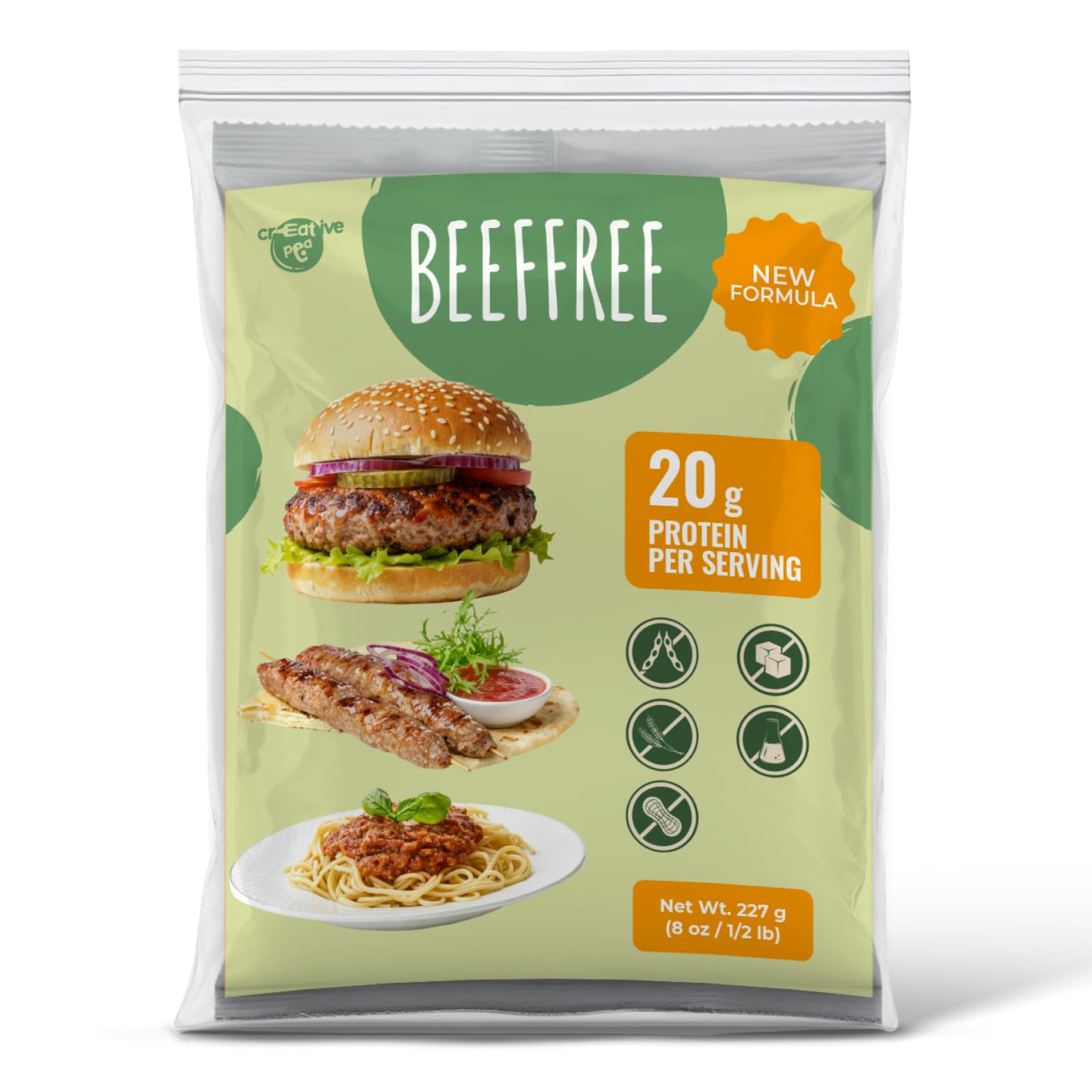 Creative Pea Beef Free Vegan Plant-Based Meat Substitute | 20g Protein Per Servi