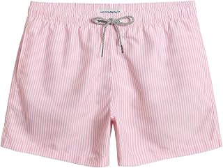 maamgic Men's 4-Way Stretch Vintage Elastic Quick Drying Swimsuit with Mesh