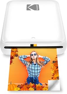 KODAK Step Instant Smartphone Photo Printer, Portable Mini Color Wireless Mobile Printer, Zink 2x3” (5.1x7.5 cm) Sticky-Back Photos, Bluetooth Compatible with iOS & Android Devices, Editing App, White