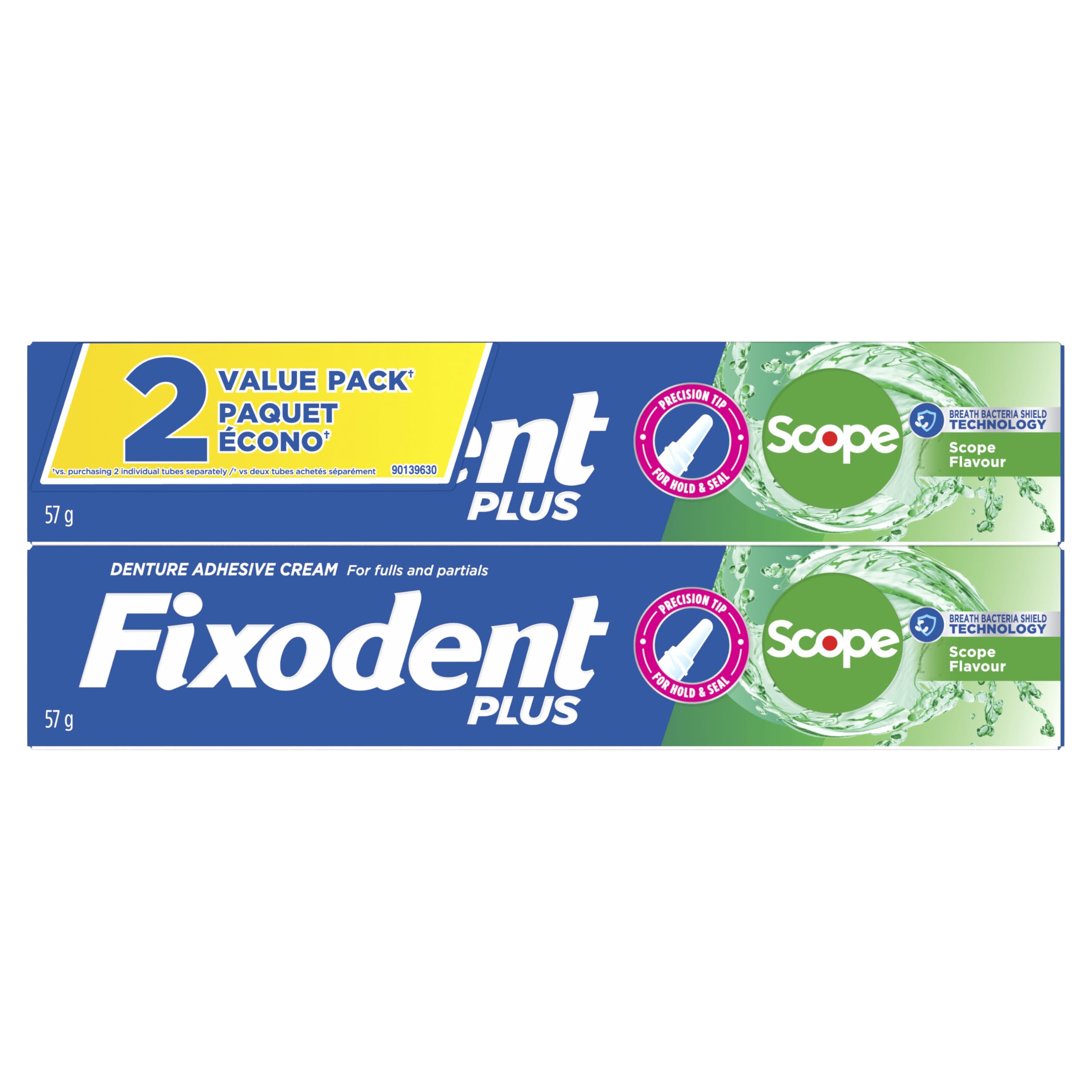 Fixodent Plus Scope Secure Denture Adhesive for Full and Partial Denture Wearers