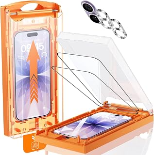 TOP 9H+ Glass 2+2 Packs for iPhone 17 Screen Protector with Lens Protector