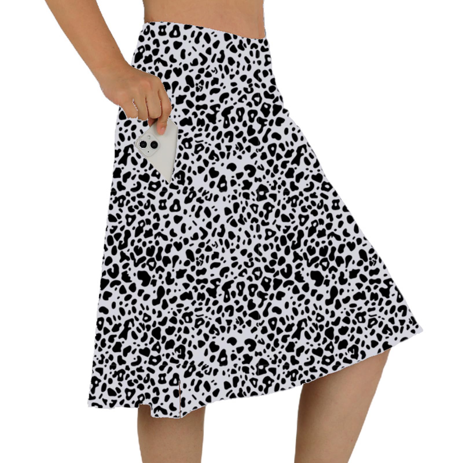 Modest Knee Length Skorts Women's Mid Length Athletic Skirt Active Running Skirt