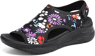 Walking Sandals for Women with Arch Support Comfortable Plantar Fasciitis Non-Slip Casual Open Toe Sports Sandals Athletic Summer Beach