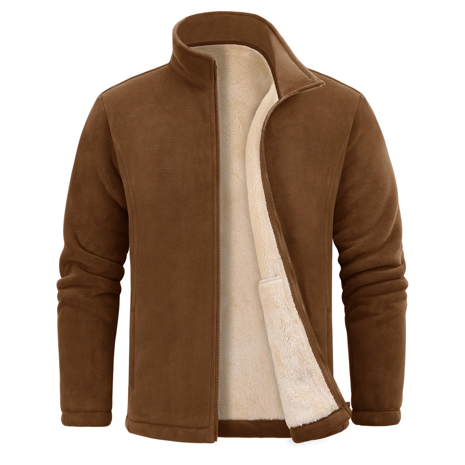 Nadeer Men's Fleece Jacket Hooded Sweatshirt Winter Sweatshirts Full Zip Warm Co