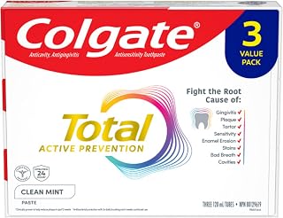 Colgate Total Toothpaste, Clean Mint, 3 X 120 ml