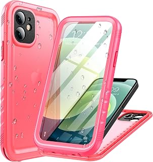 Cozycase for iPhone 12 Mini Waterproof Case Full Body Heavy Duty Pink