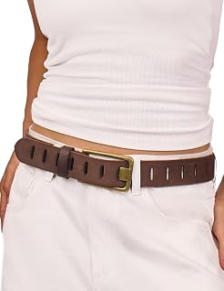 Women Full Grain Leather Belt for Jeans 1.57" Western Cowgirl Belt