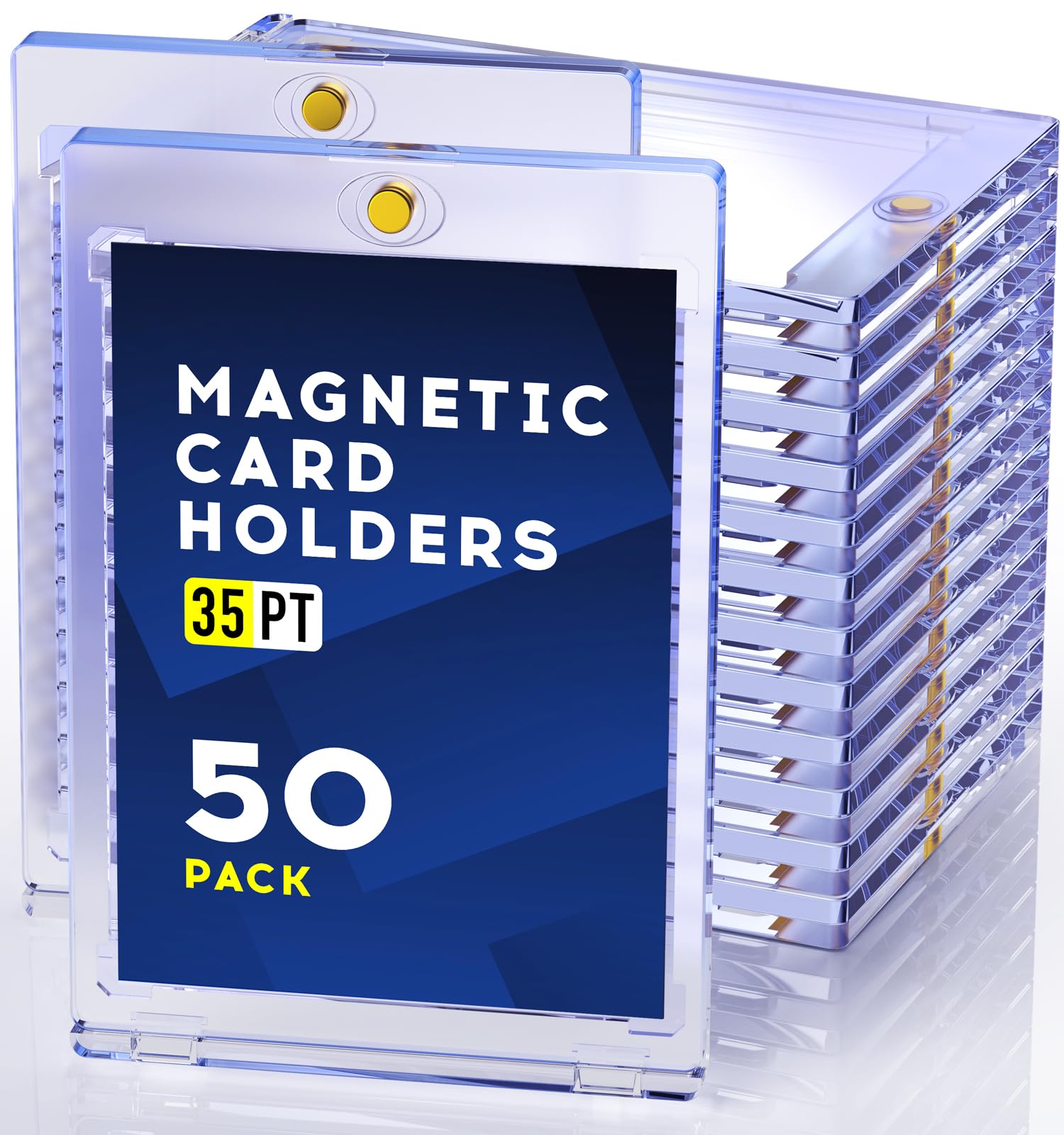 50ct Magnetic Card Holder, 35pt One Touch Card Holder for Trading Cards | U-V Pr