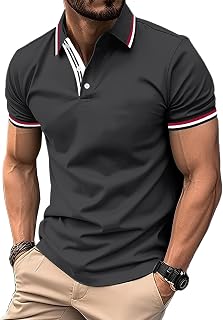 SwissWell Men's Polo Shirt Short Sleeve Golf Polo Shirt Lightweight Summer Shirts Breathable T Shirt Quick Dry