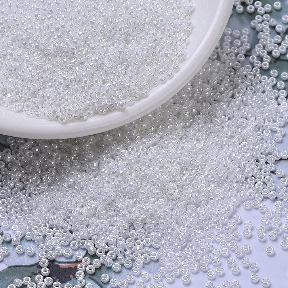 1111pcs/10g 2mm Glass Beads 11/0 Round Beads in Bulk Mini Divider Beads for Brac