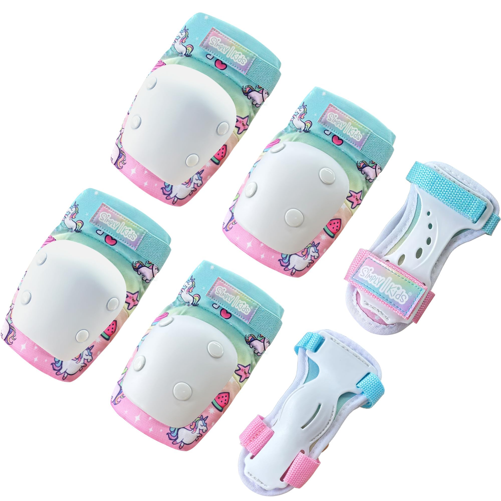 Simply Kids Knee and Elbow Pads with Wrist Guards, HardSoft Pad Tech. - CPSIA Ce