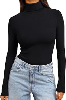 Trendy Queen Womens Turtleneck Tops Thermal Shirts Winter Clothes | Warm Pullover Sweaters,Thick Thermal Underwear Stretchy Fit,Long Sleeve Basic Shirts,Fall Fashion Outfits 2026
