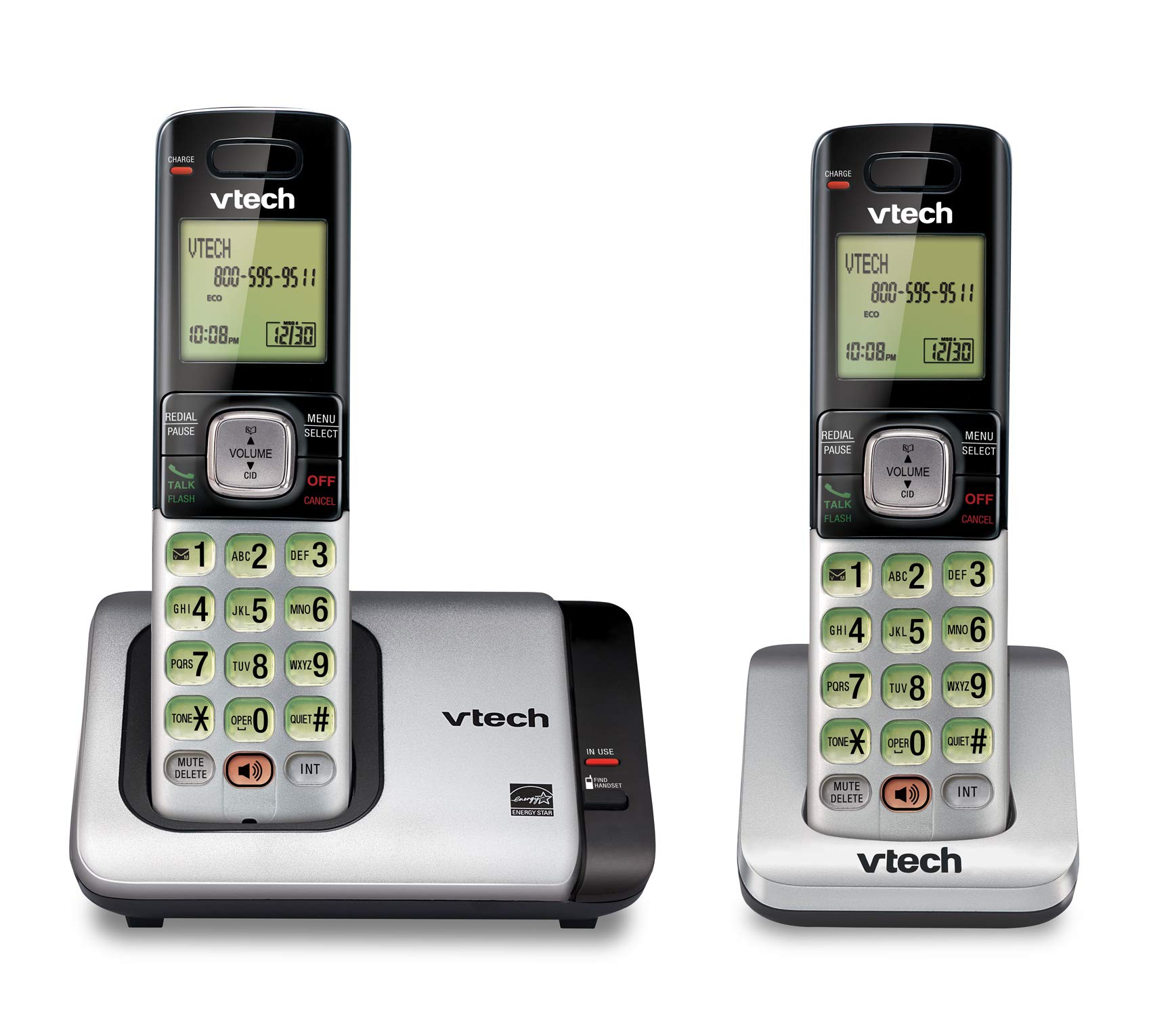 VTech CS6719-2 2-Handset Cordless Phone with Caller ID/Call Waiting, Handset Int