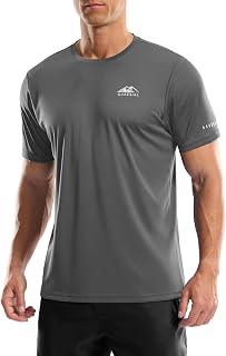 Men's UPF 50+ Sun Protection Swim Shirts Rash Guard Dry Fit Workout Tshirts