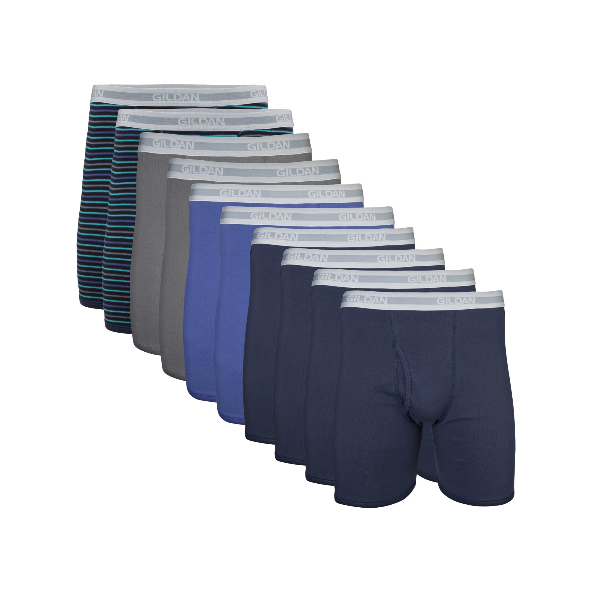 Gildan Underwear Boxer Briefs, Multipack Boxer Shorts Men (Pack of 10)
