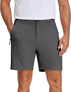 COOFANDY メンズ ストレッチ ゴルフ ショーツ 7インチ 軽量 カジュアル ハイキングショーツ
