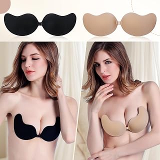 Adhesive Silicone Bra Strapless Invisible Push Up Bra for Backless Dress Reusable Self Adhesive Lift Bra