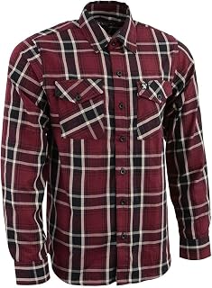 Milwaukee Leather Men’s Casual Cotton Flannel Plaid Long Sleeve Button Down Cotton Shirts